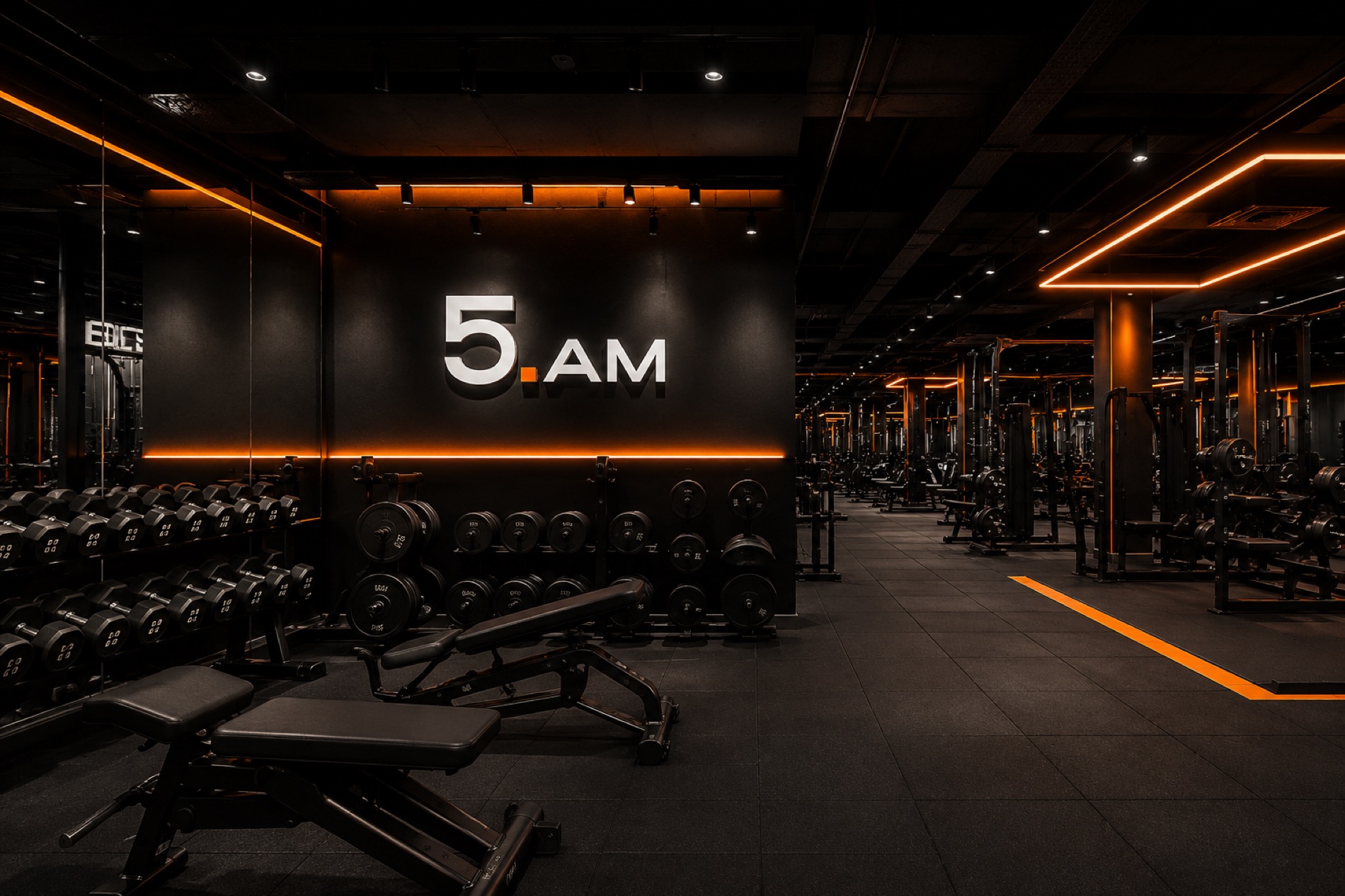 5AM strength training floor